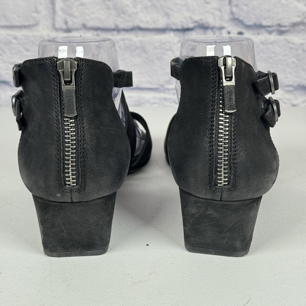 Eileen Fisher Womens Black Kyra Nubuck Block Heel Strappy Sandals Size 9 - Picture 8 of 11